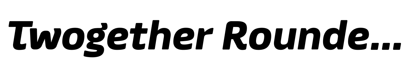 Twogether Rounded Black Italic